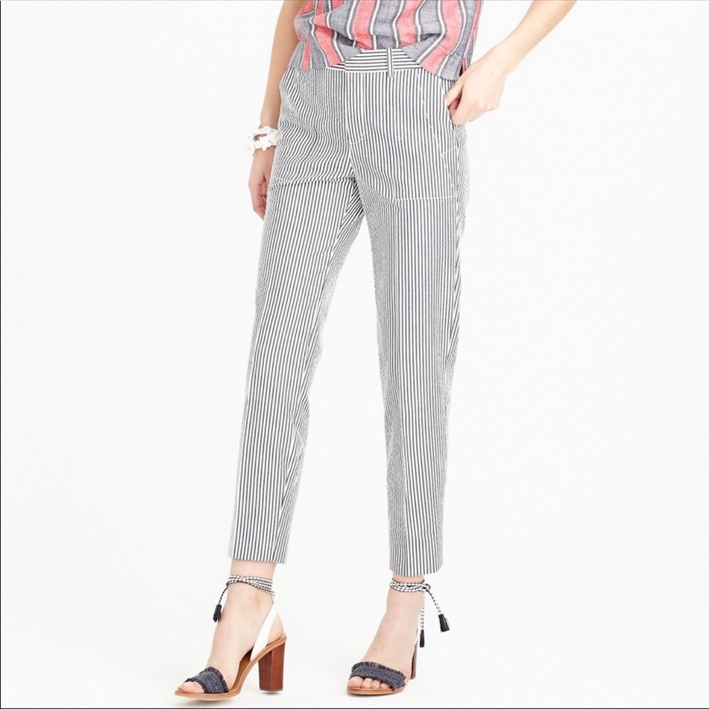 NWT J. Crew Slim Garden Pants in Seersucker